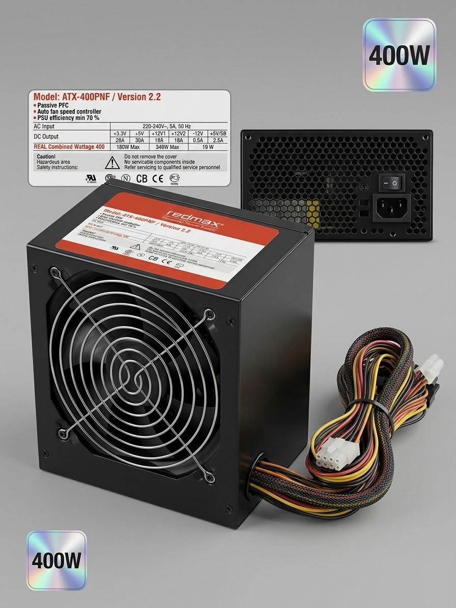 پاور 400 وات رد مکس 6 پین Power RedMax ATX-400pnf