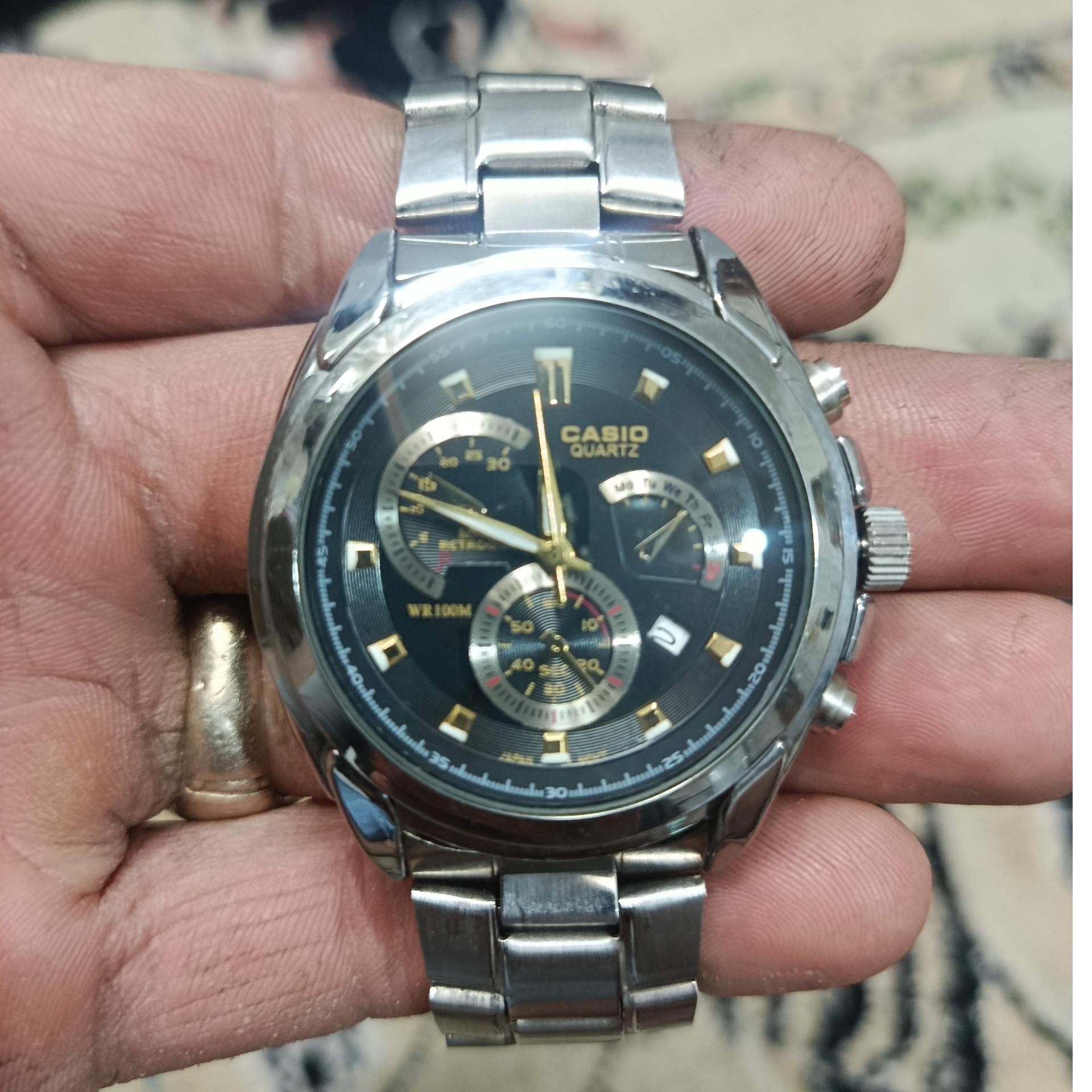 ساعت کاسیو طرح سه موتوره بسیار زیبا و جذاب
