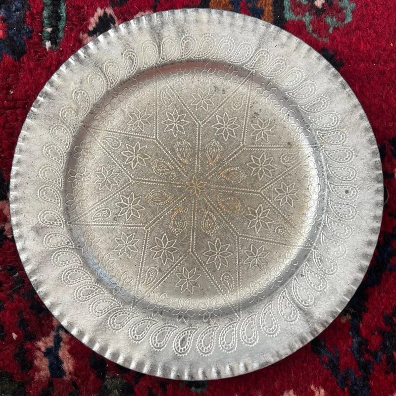 بشقاب مسی قدیمی