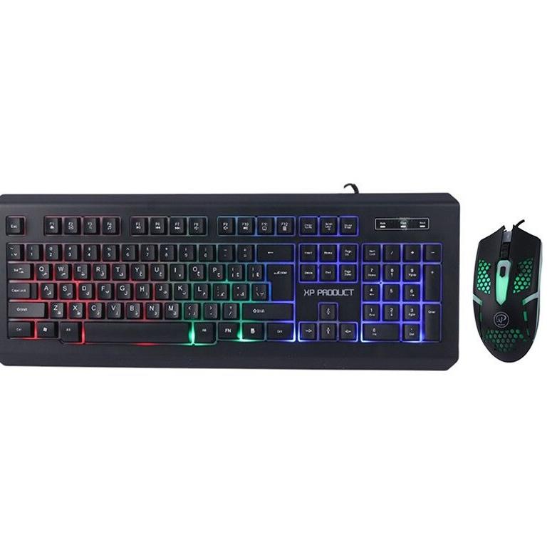 کیبورد و موس سیم دار بک لایت RGB ایکس پی