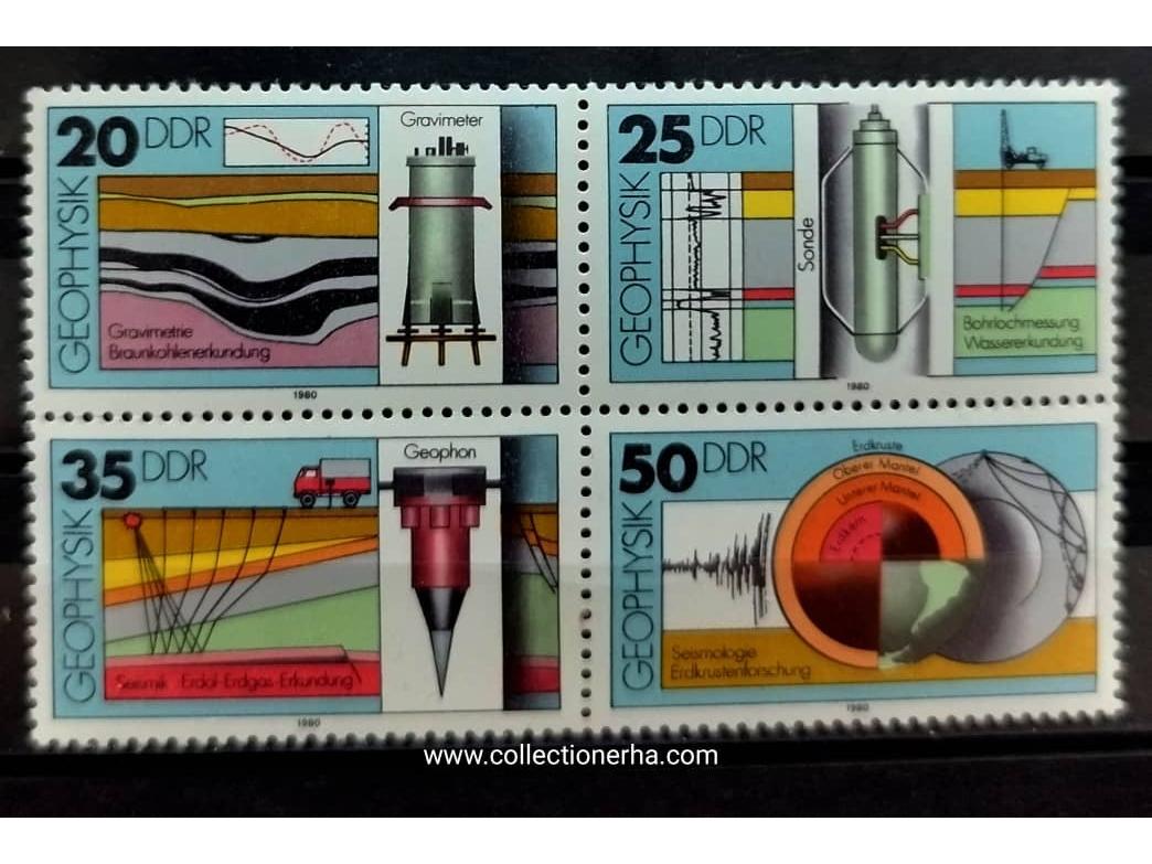 تمبر سری کامل بهم چسبیده تحقیقات زمین شناسی