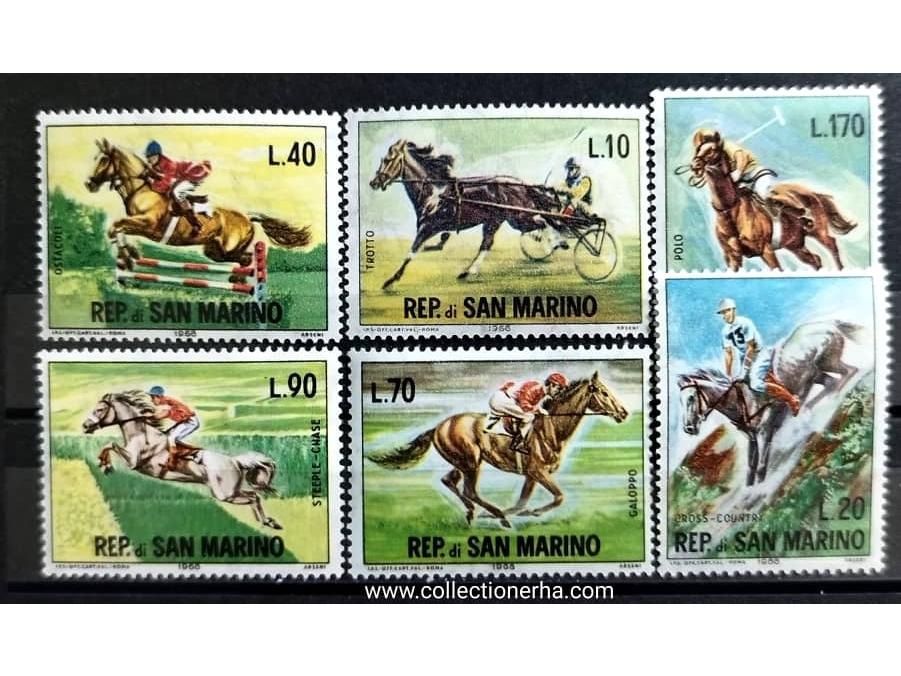 تمبر سری کامل ورزش سوارکاری(سن مارینو)