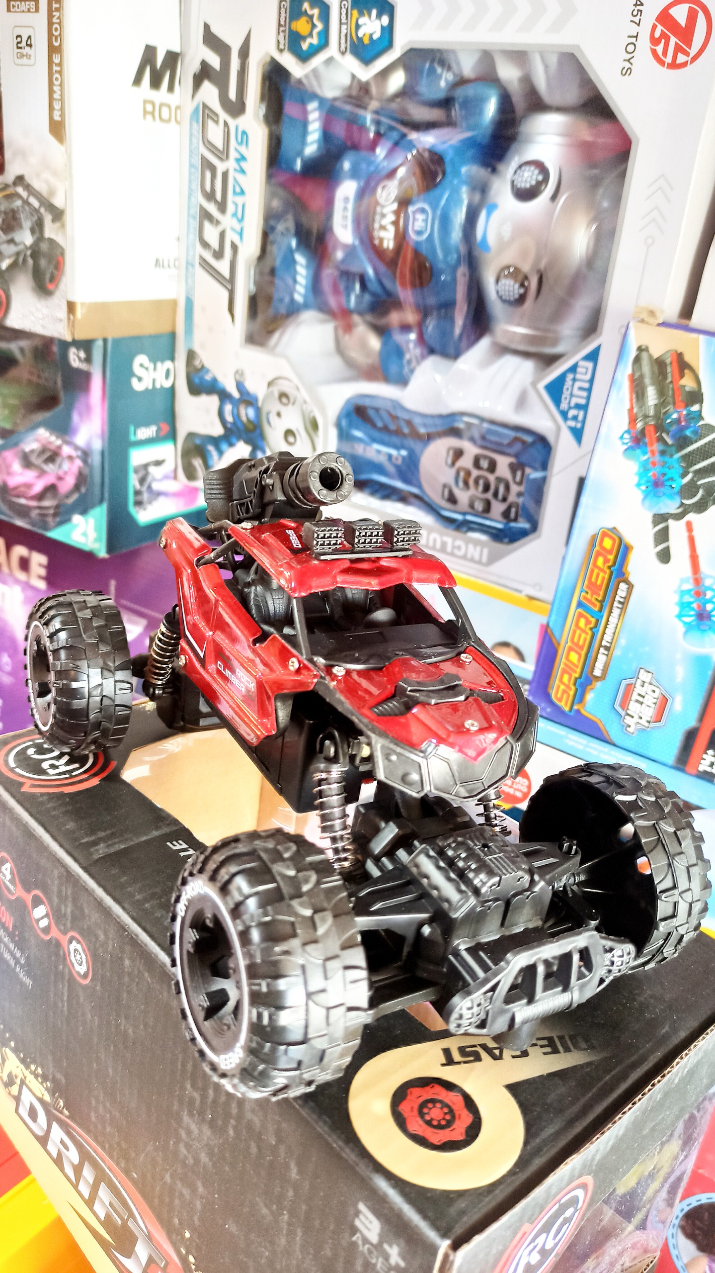 اسباب بازی ماشین کنترل شارژی تیر پرتابی