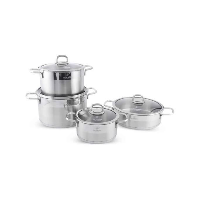 قابلمه 8 پارچه تمام استیل لایف اسمایل