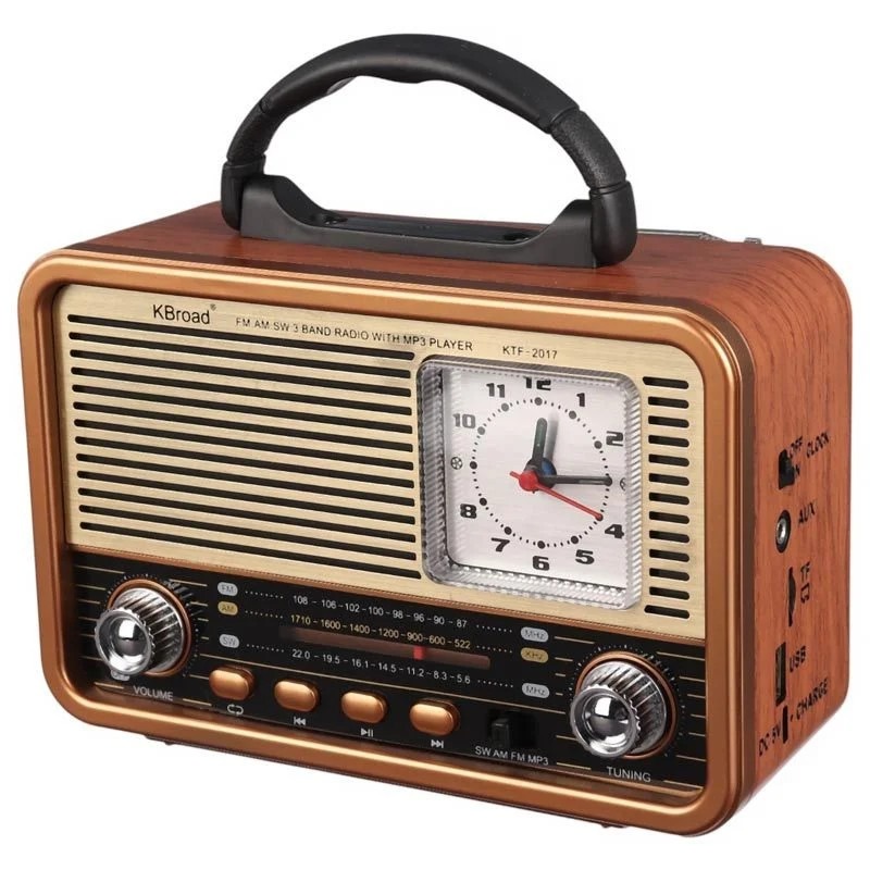 رادیو اسپیکر ساعت دار بلوتوثی کی برود KTF-2017