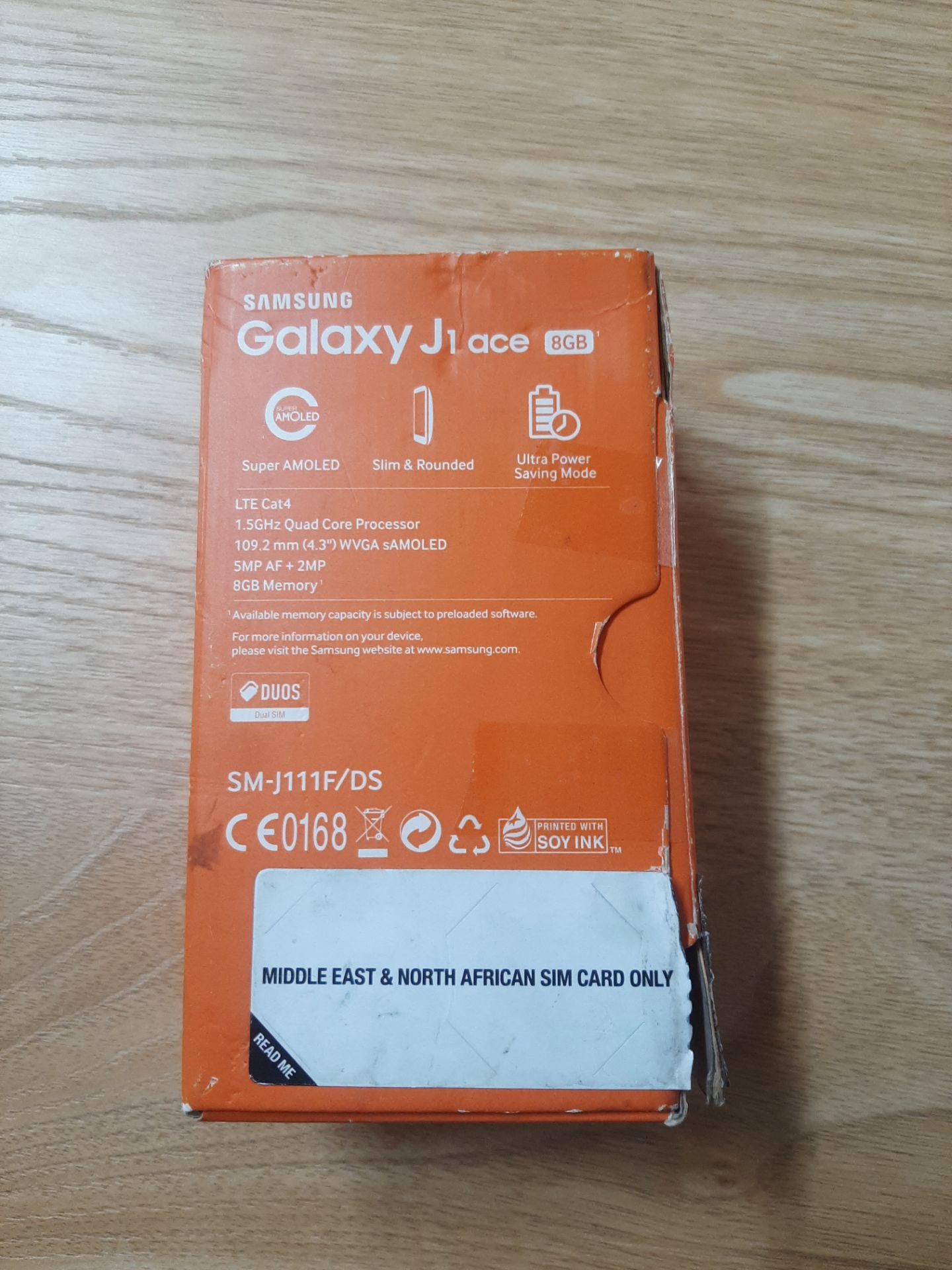 کارتون و جعبه گوشی Samsung J1Ace