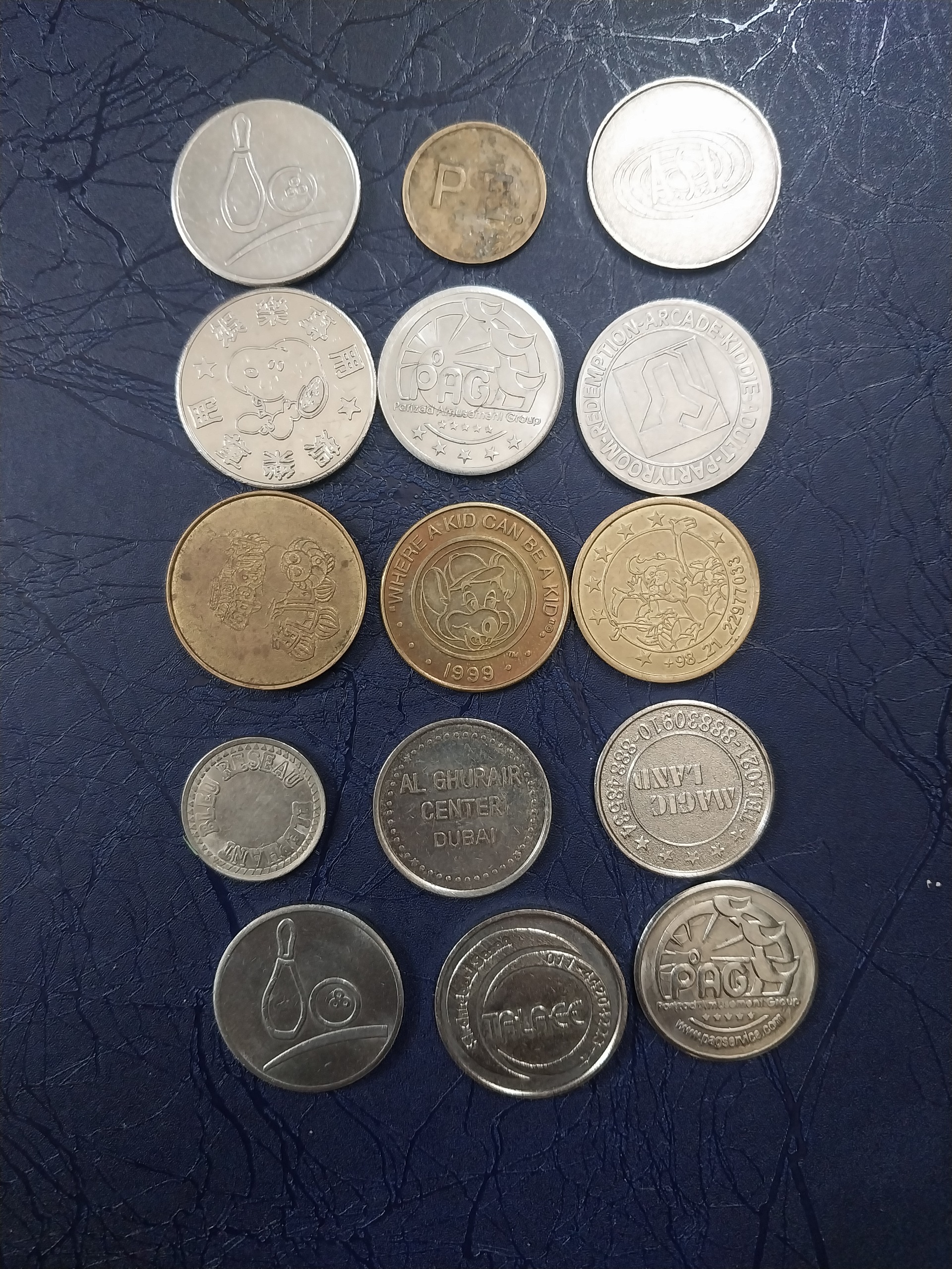 15 عدد ژتون خارجی