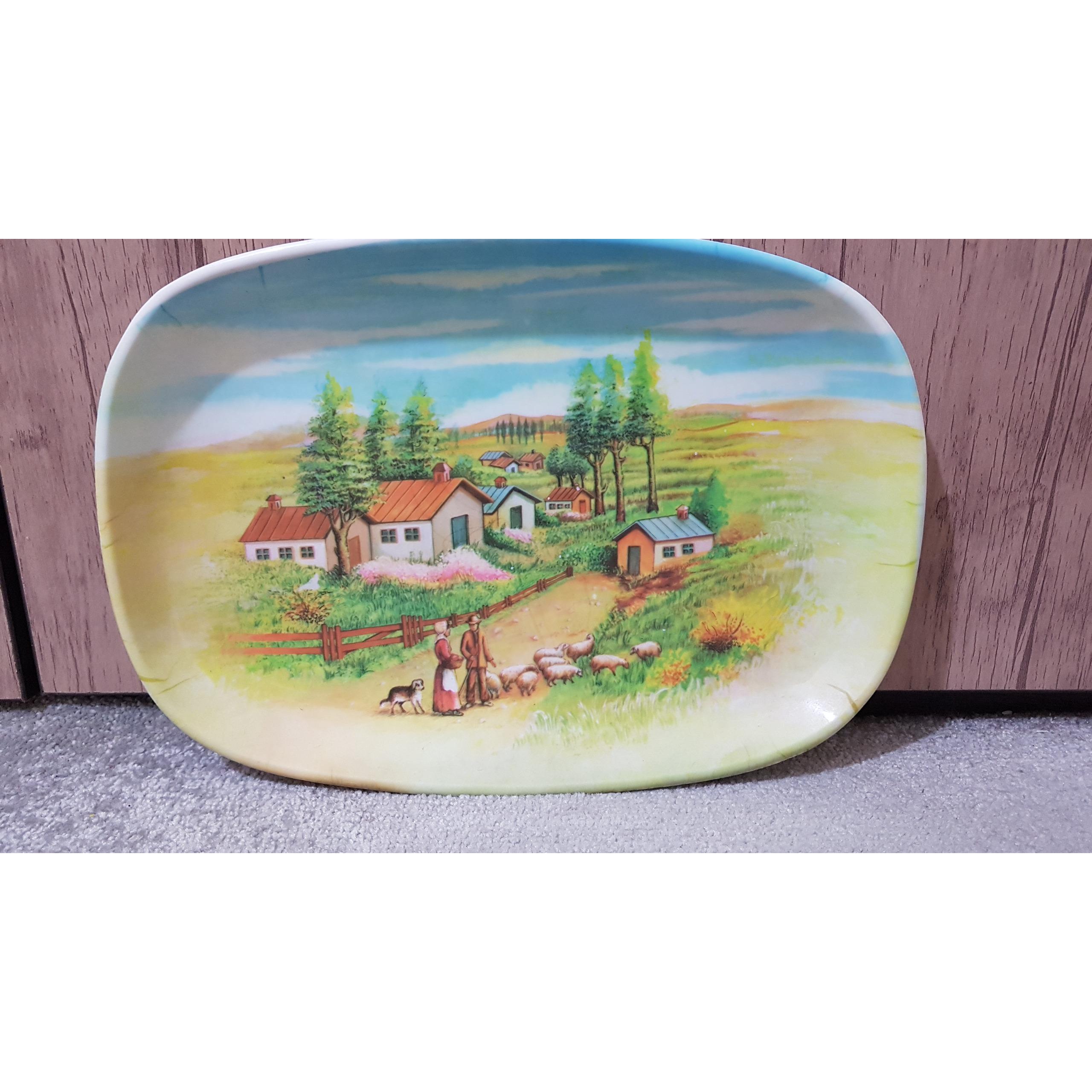 1عددسینی ملامین طرح کلبه