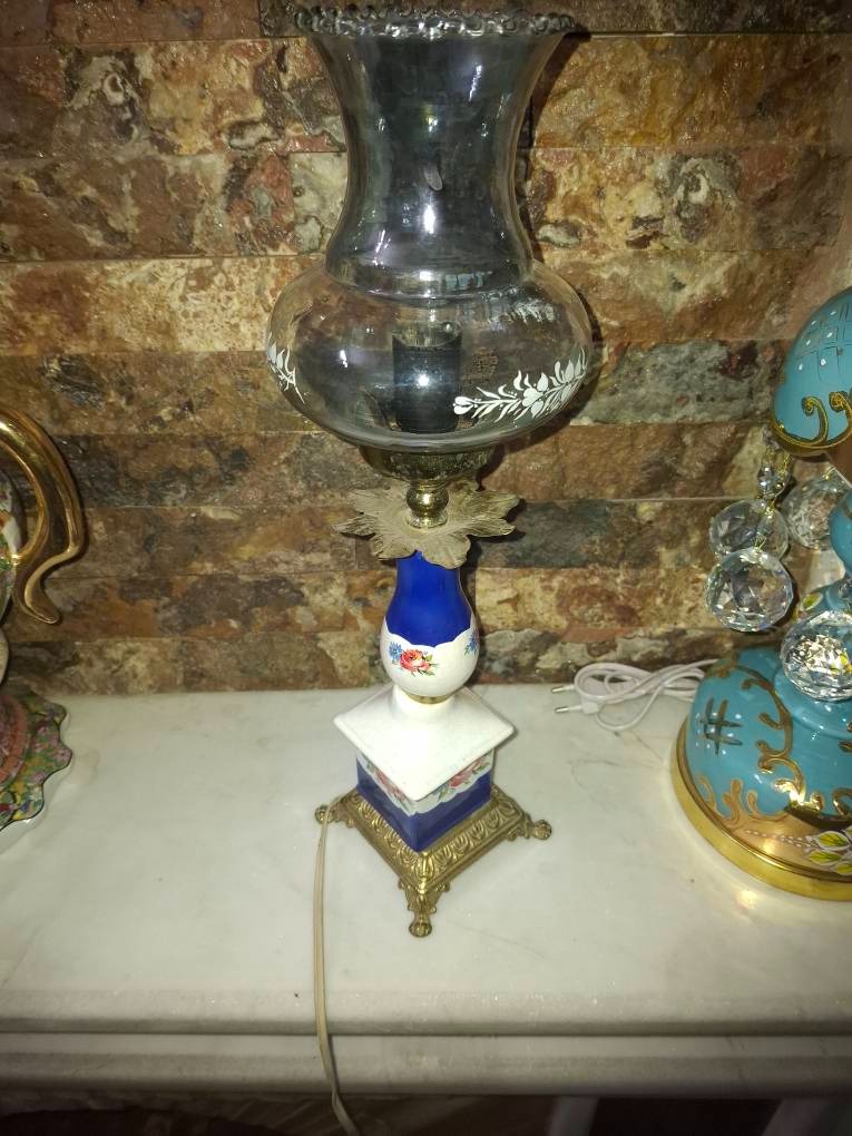 شمعدان سرامیکی برنجی