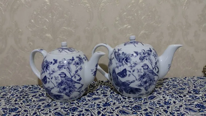 قوری طرح آبی