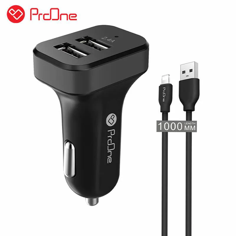 شارژر فندکی ProOne PCG15L 2.4A کابل لایتنینگ