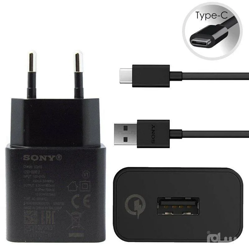 شارژر دیواری Sony UCH10 QC2 1.8A کابل Type-C