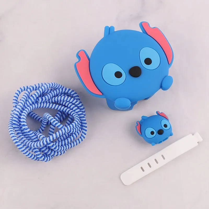 ست محافظ کابل وکلگی شارژرسیلیکونی آیفون طرح Stitch