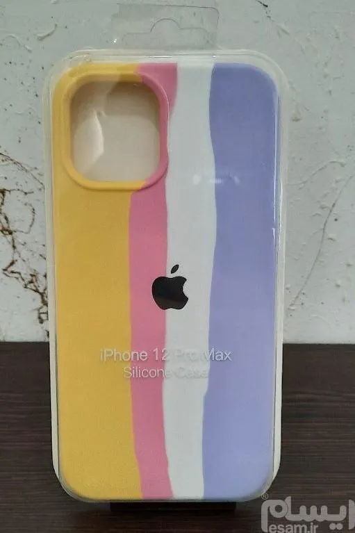 قاب سیلیکونی اورجینال رنگین کمانیiPhone 12 ProMax