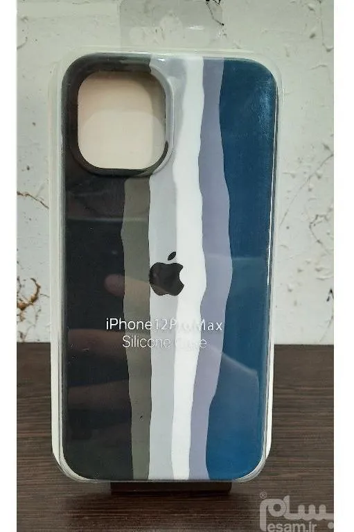 قاب سیلیکونی اورجینال رنگین کمانیiPhone 12 ProMax