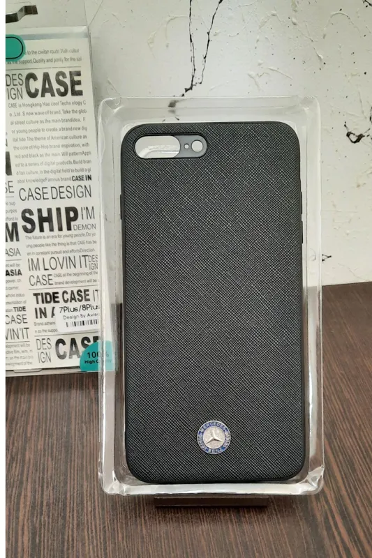 قاب چرمی سوزنی لوگوی ماشین iPhone 7/8 Plus