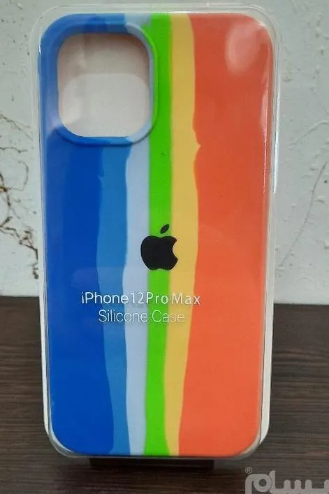 قاب سیلیکونی اورجینال رنگین کمانیiPhone 12 ProMax