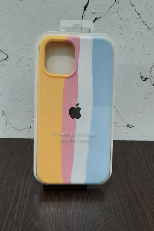قاب سیلیکونی زیربسته رنگین کمانی iPhone 12 ProMax