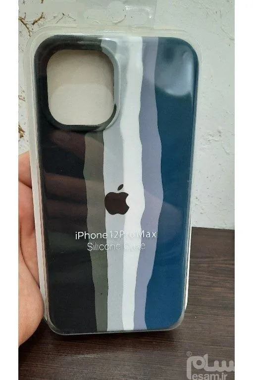 قاب سیلیکونی اورجینال رنگین کمانیiPhone 12 ProMax