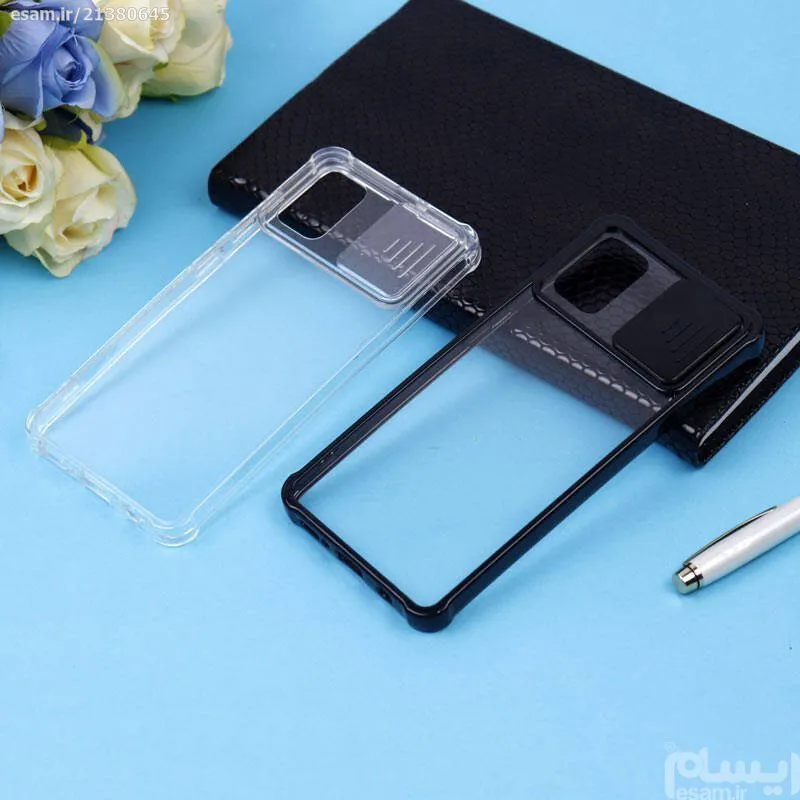قاب PCشفاف ضربه گیر محافظ لنزدار کشوییSamsung A51