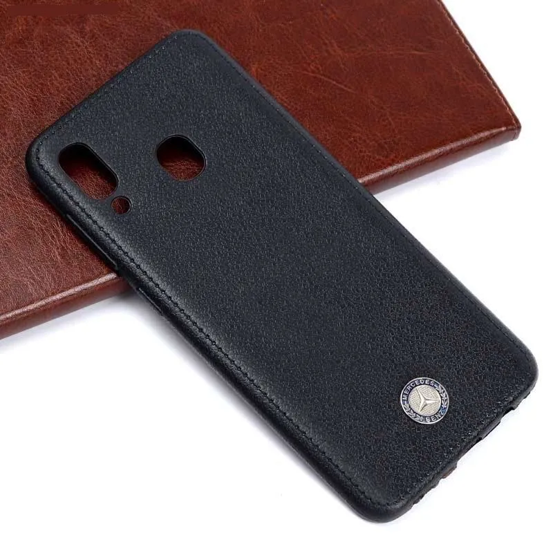 قاب چرمی سوزنی لوگوی ماشین Samsung A20/A30