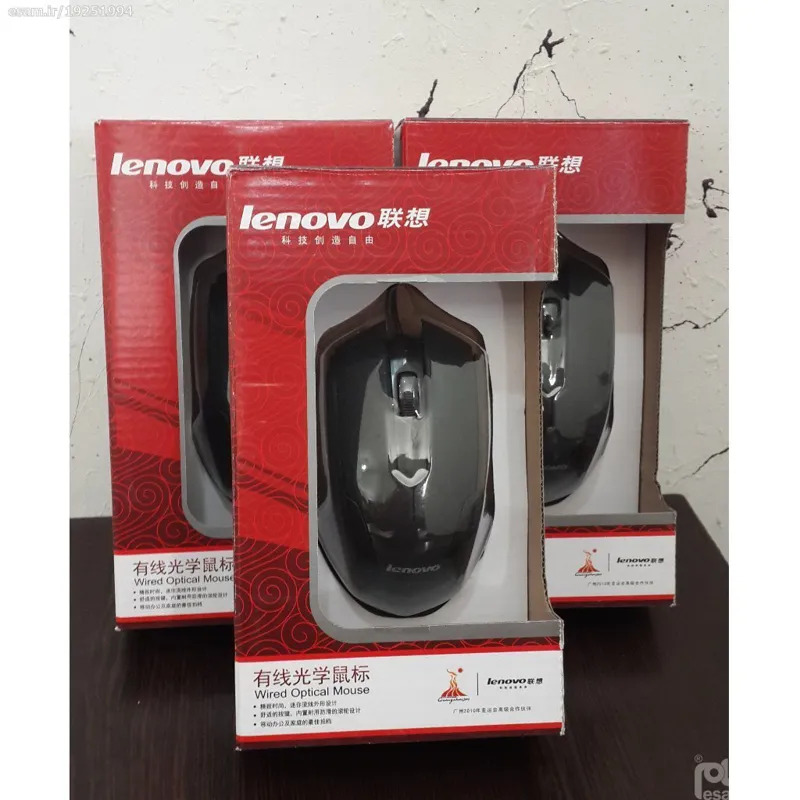 موس سیم دار لنوو Lenovo رنگ مشکی