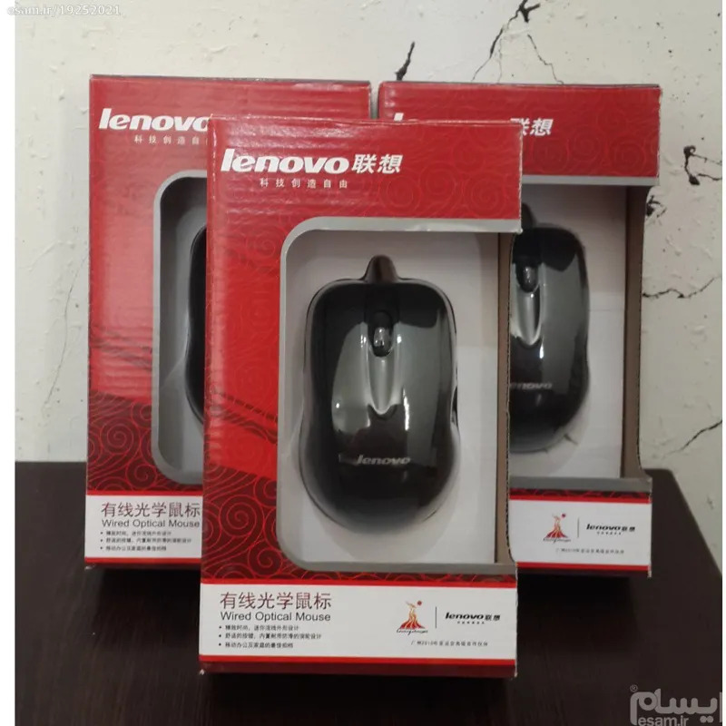 موس سیم دار لنوو Lenovo رنگ مشکی