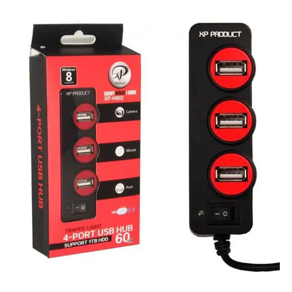 هاب 4 پورت 2.0 USB ایکس پی-پروداکت مدل XP-H802
