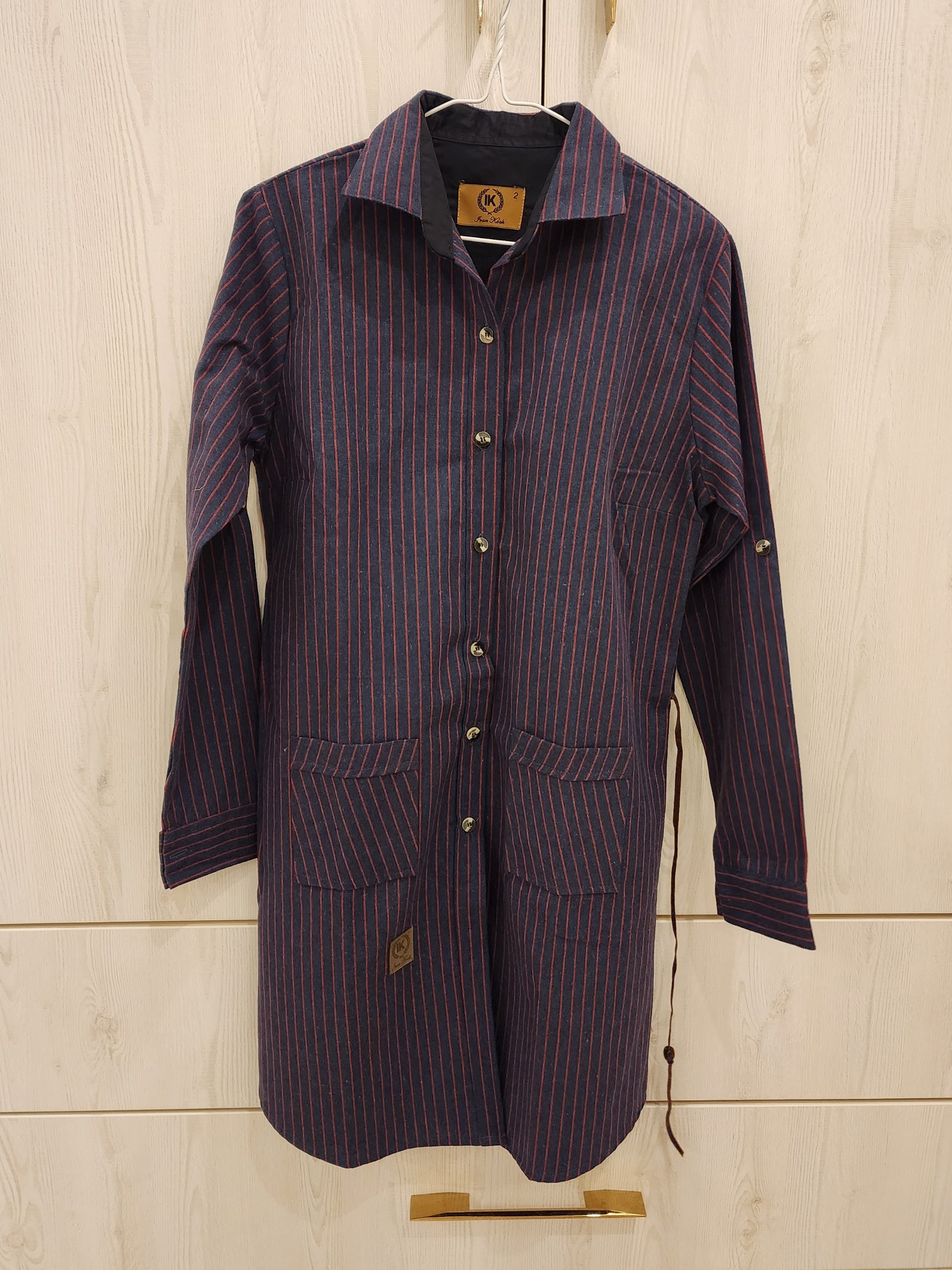 مانتو پاییزه کمردار