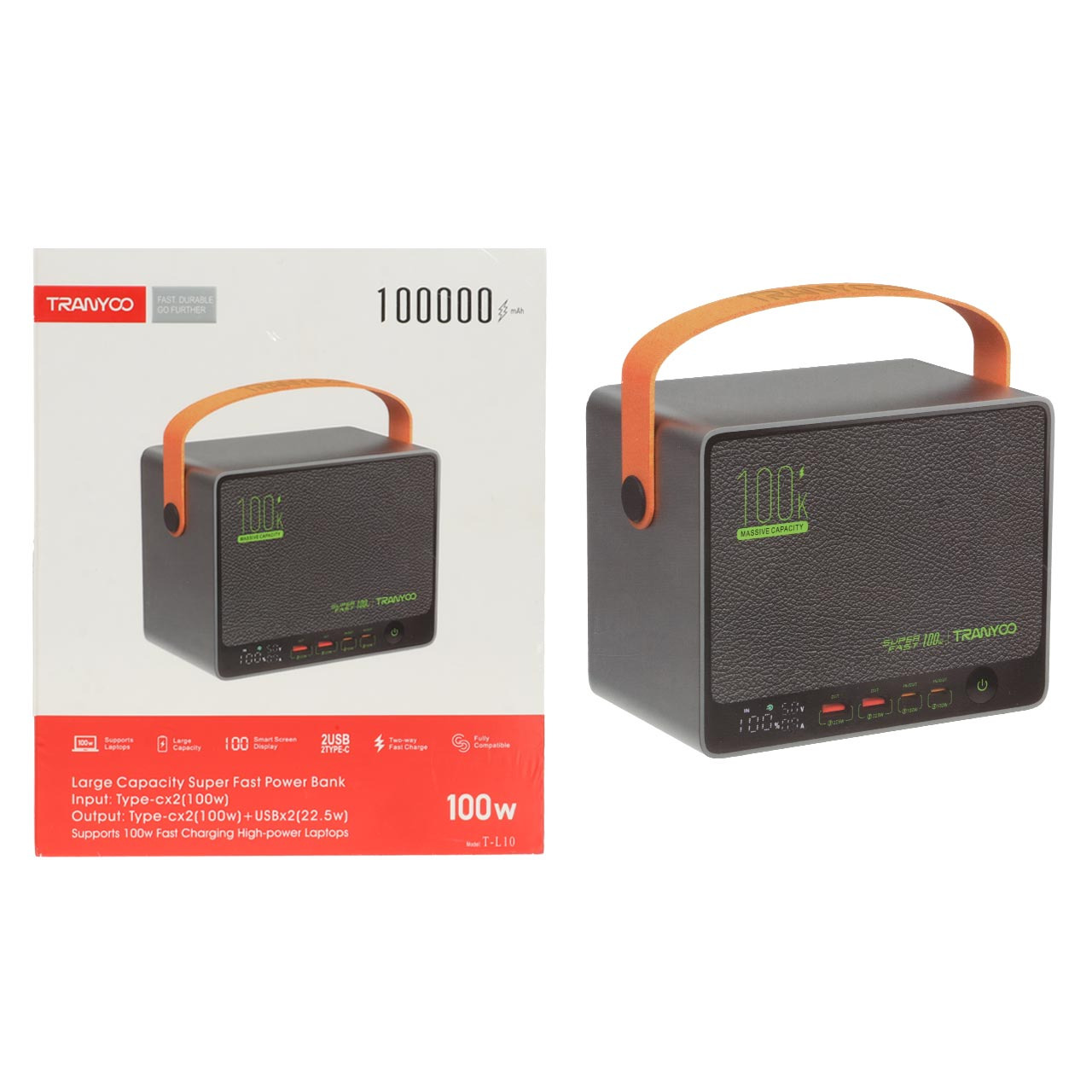 پاوربانک T-L10 100W Tranyoo 100000mAh