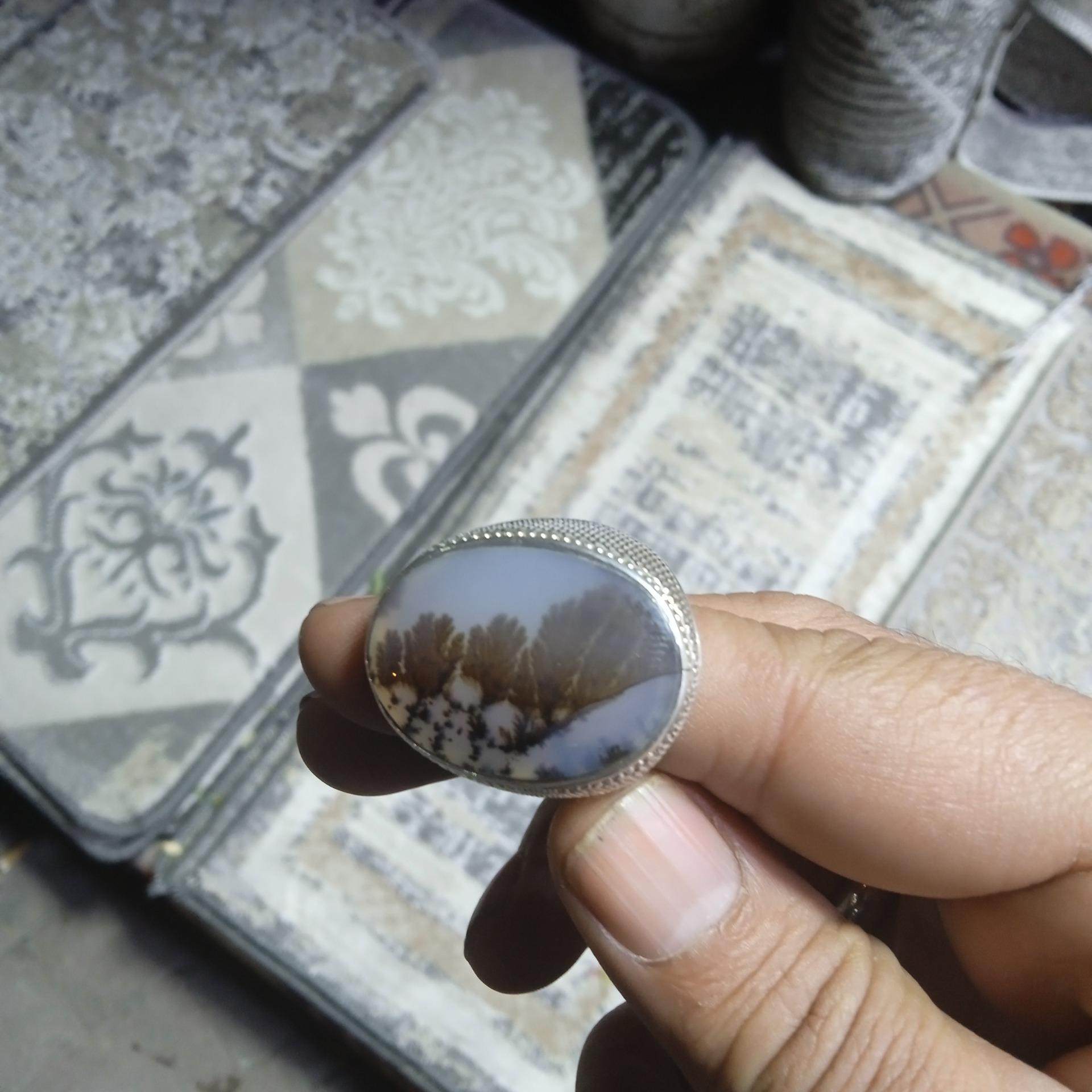 انگشتر نقره شجر رکاب استاد قاسم