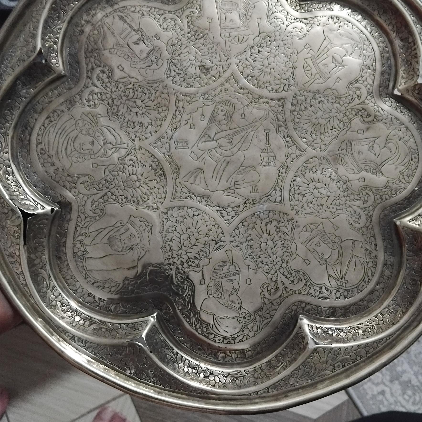 سینی برنجی قدیمی