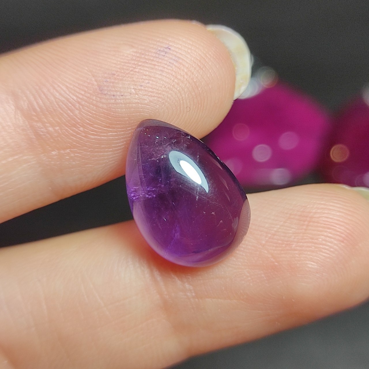 نگین سنگ آمیتیست خوش رنگ معدنی کد 10010