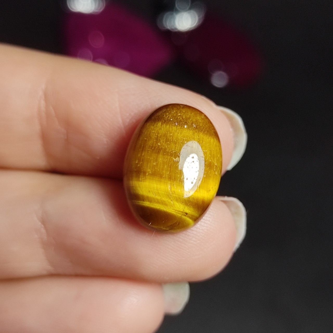 نگین سنگ طبیعی چشم ببر معدنی کد 10020