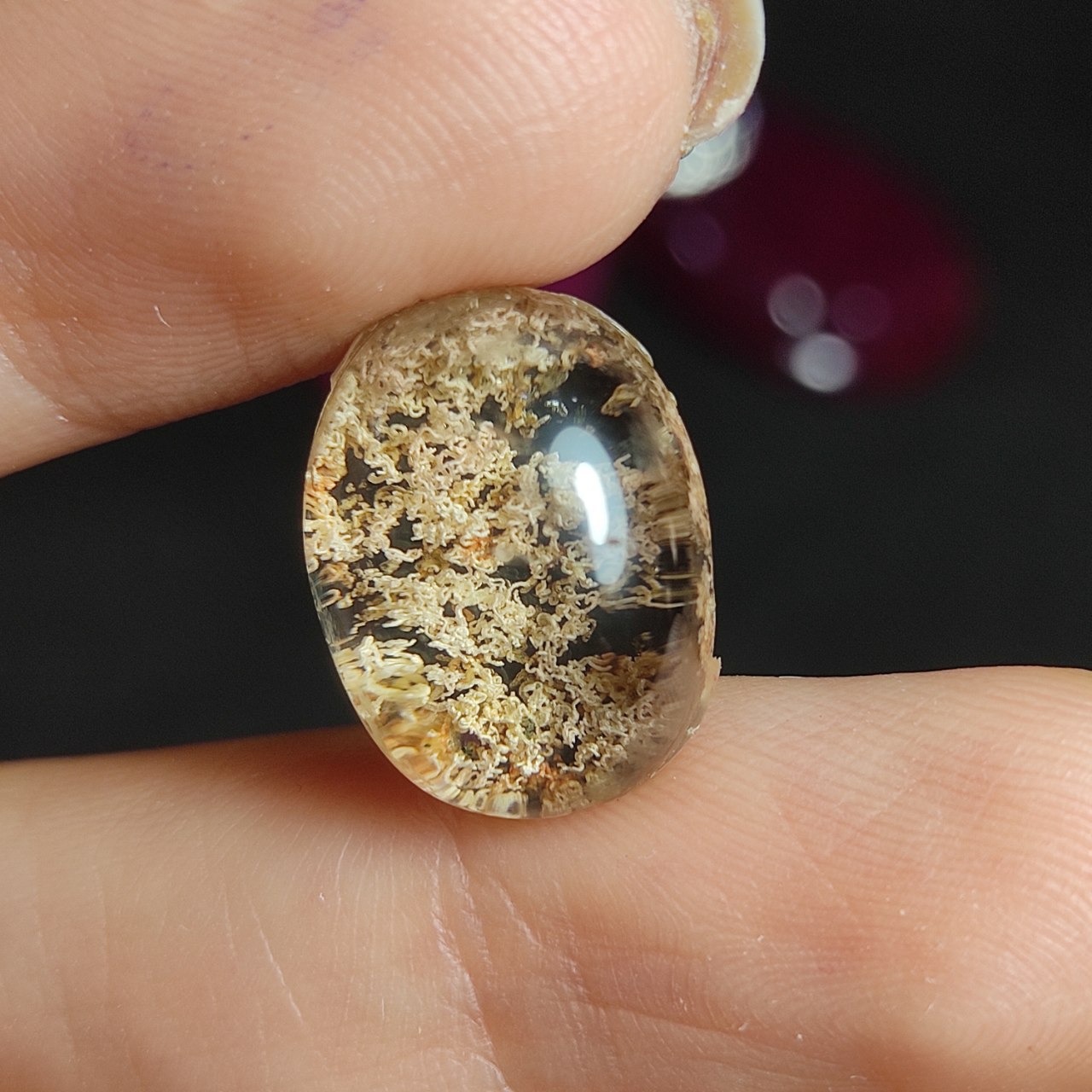 نگین سنگ طبیعی فانتوم کوارتز معدنی کد10027