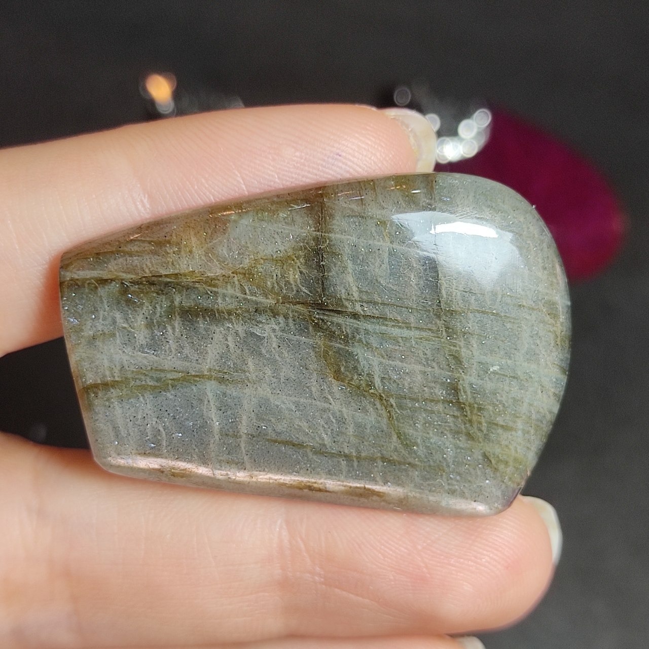 نگین درشت سنگ لابرادوریت معدنی کد 10030