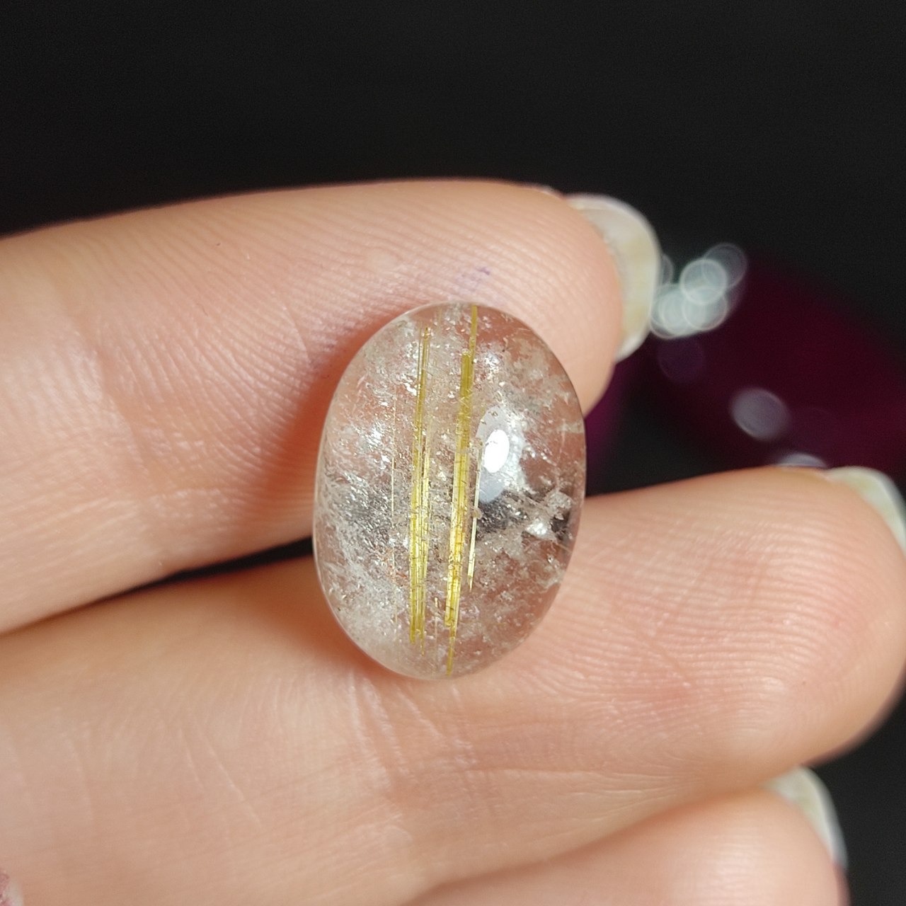 نگین سنگ طبیعی در مویی معدنی کد 10032