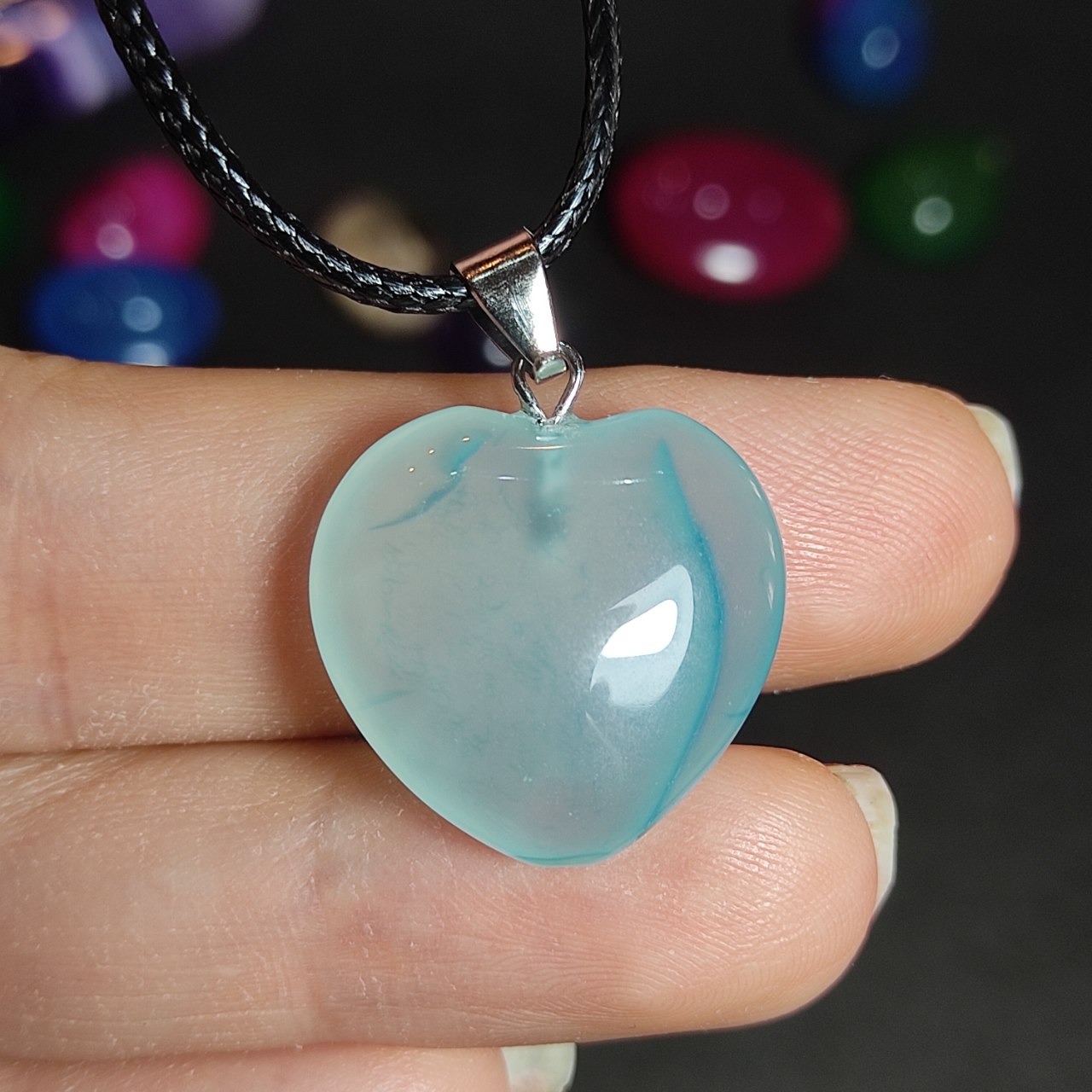  گردنبند سنگ عقیق معدنی  کد  10039