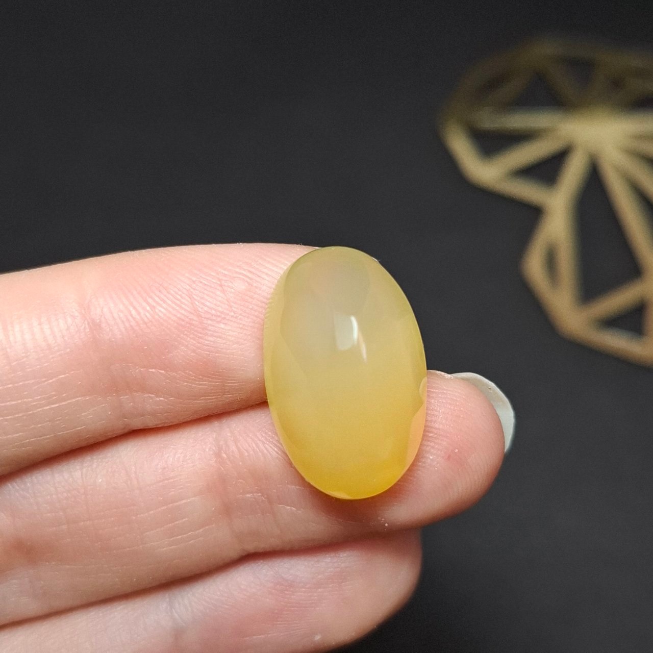 نگین سنگ عقیق زردتراش دعای شرف کد10345