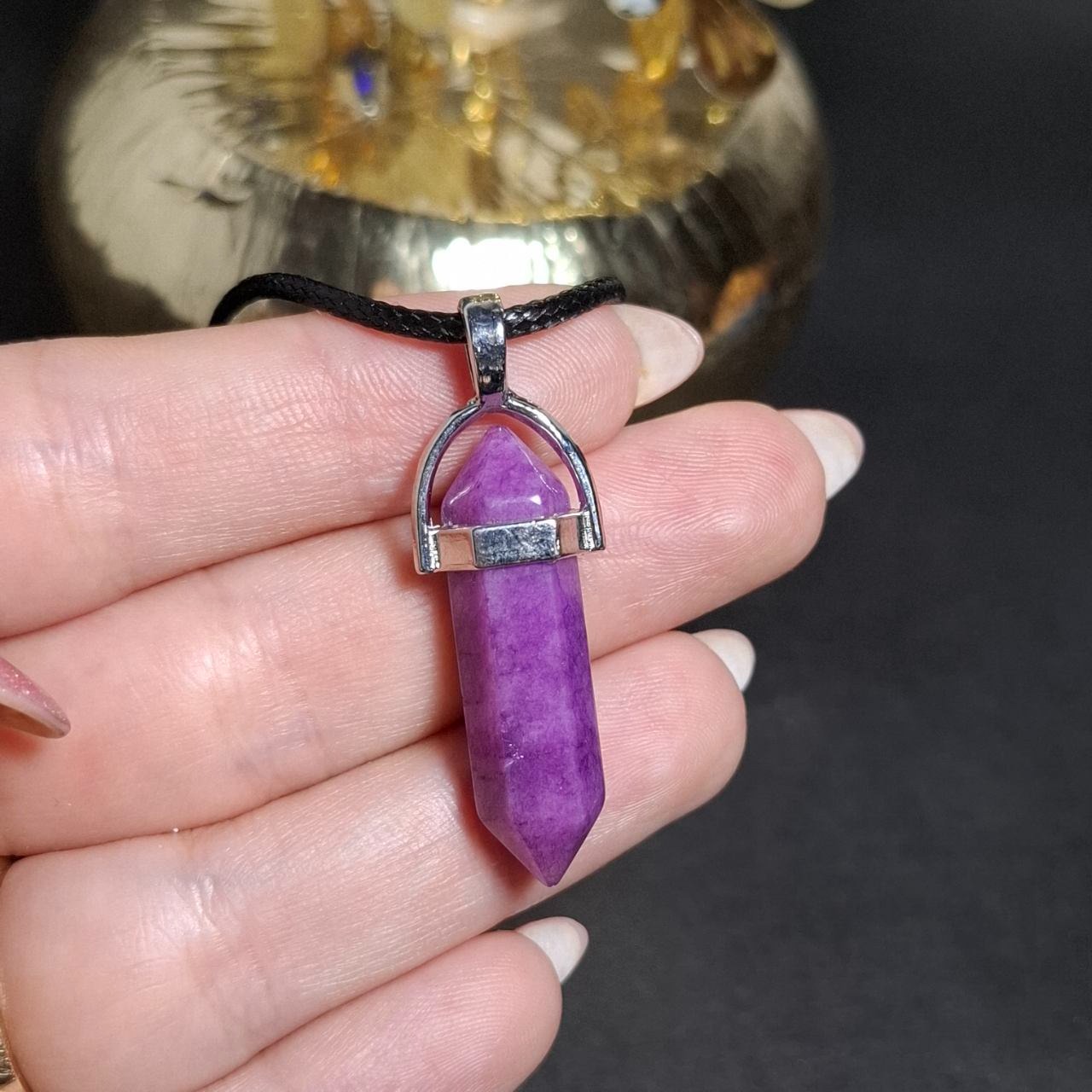 گردنبند آویز سنگ جید معدنی کد  10458