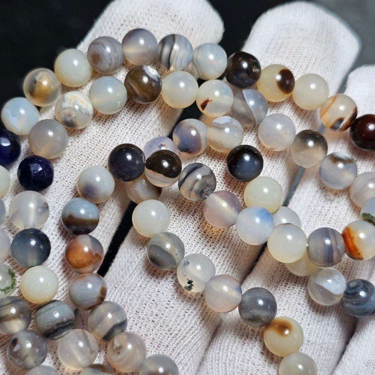 تسبیح 101 دانه سنگ طبیعی عقیق معدنی کد10515