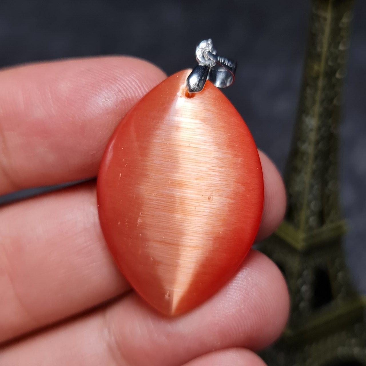 گردن آویز چشم گربه شمش کد 27067