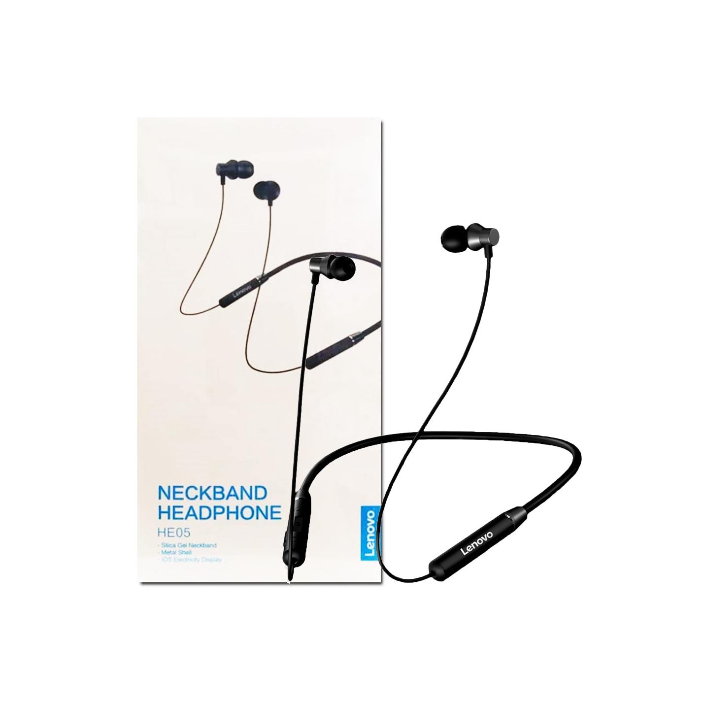 هندزفری بلوتوثی گردنی LENOVO HE05 گریدA