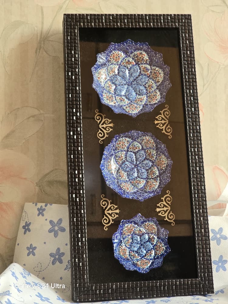 بشقاب مینا کاری