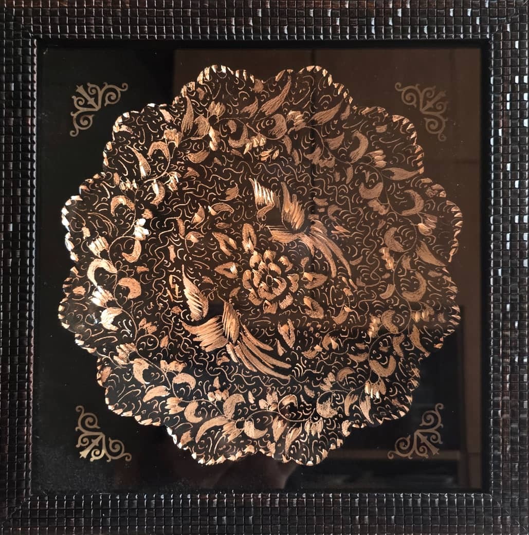 تابلو بشقاب مسی الماس