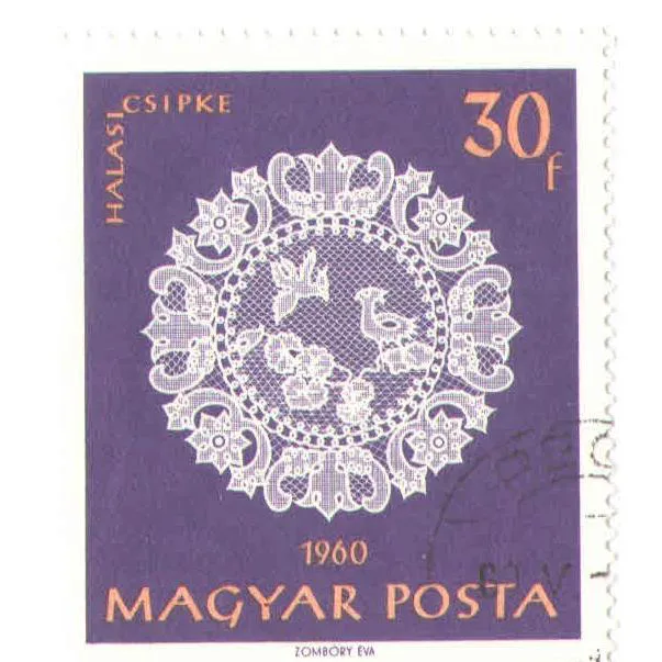 دو عدد تک تمبر زیبای مجارستان CTO سال 1960