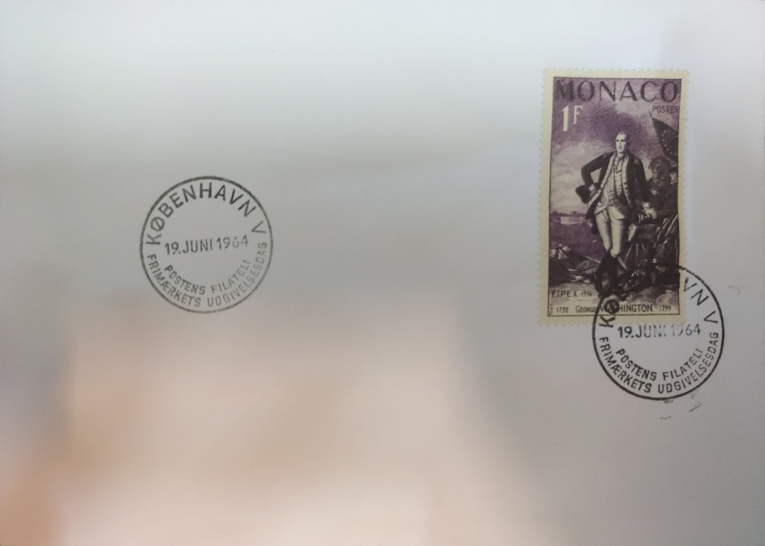 پاکت مهر روز FDC دانمارک کپنهاگ 1964