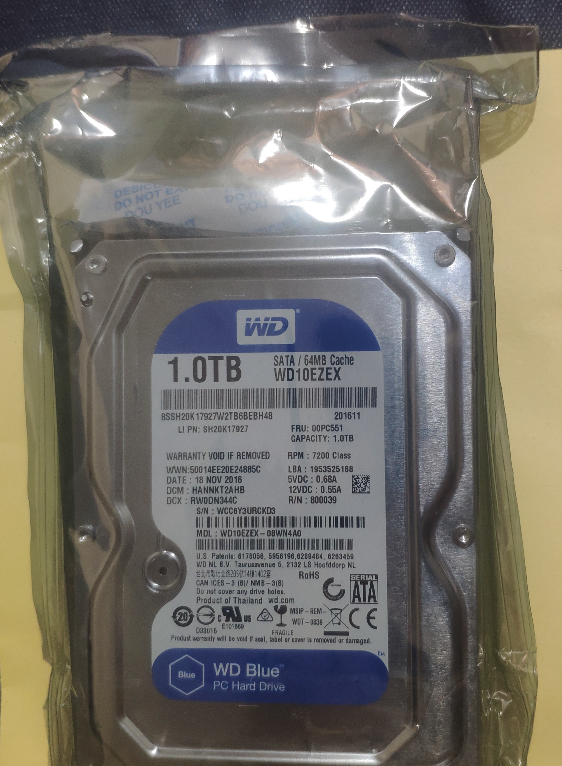 هارد اینترنال وسترن دیجیتال آبی