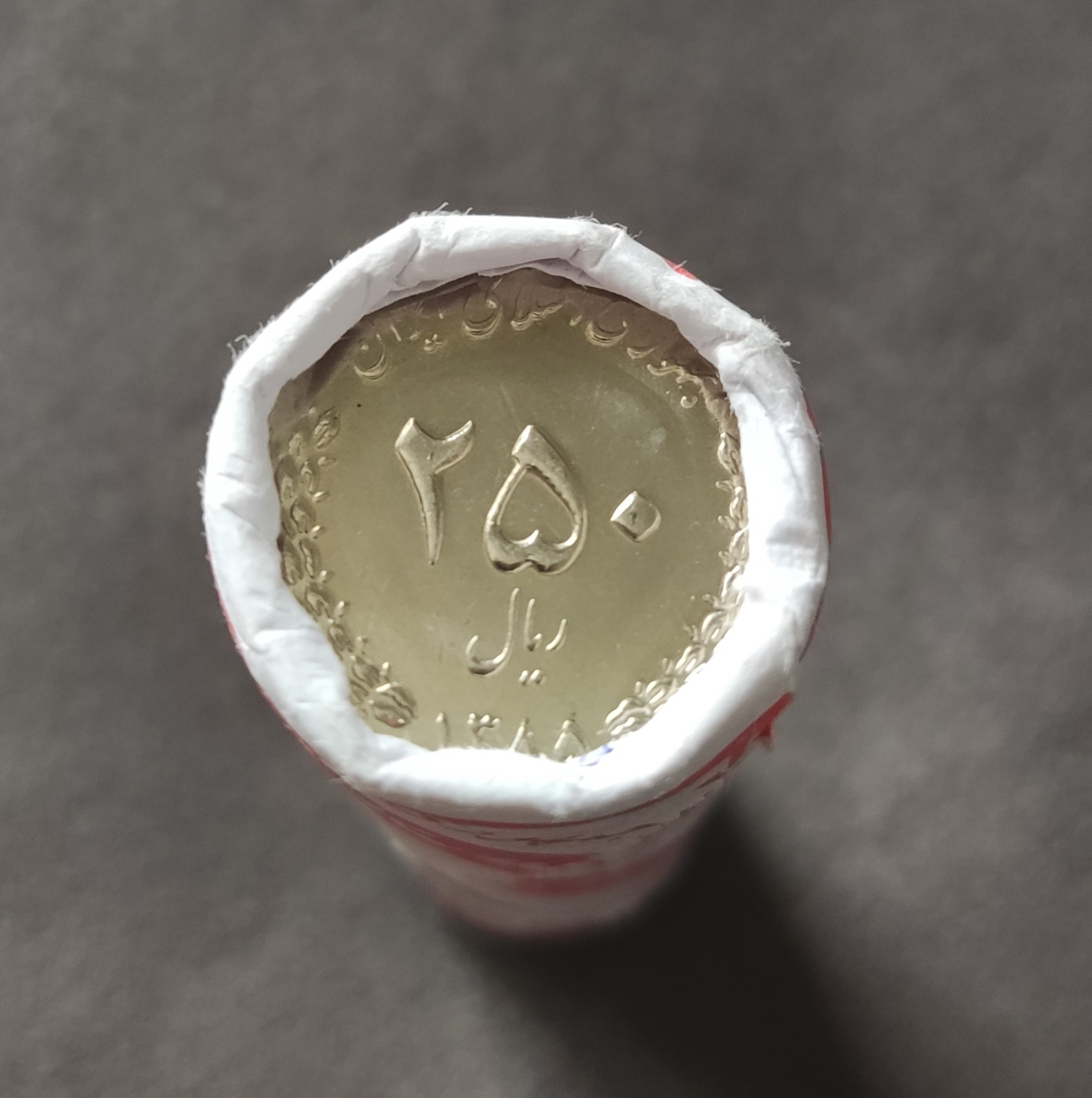 رول آکبند سکه 250 ریال گل اناری