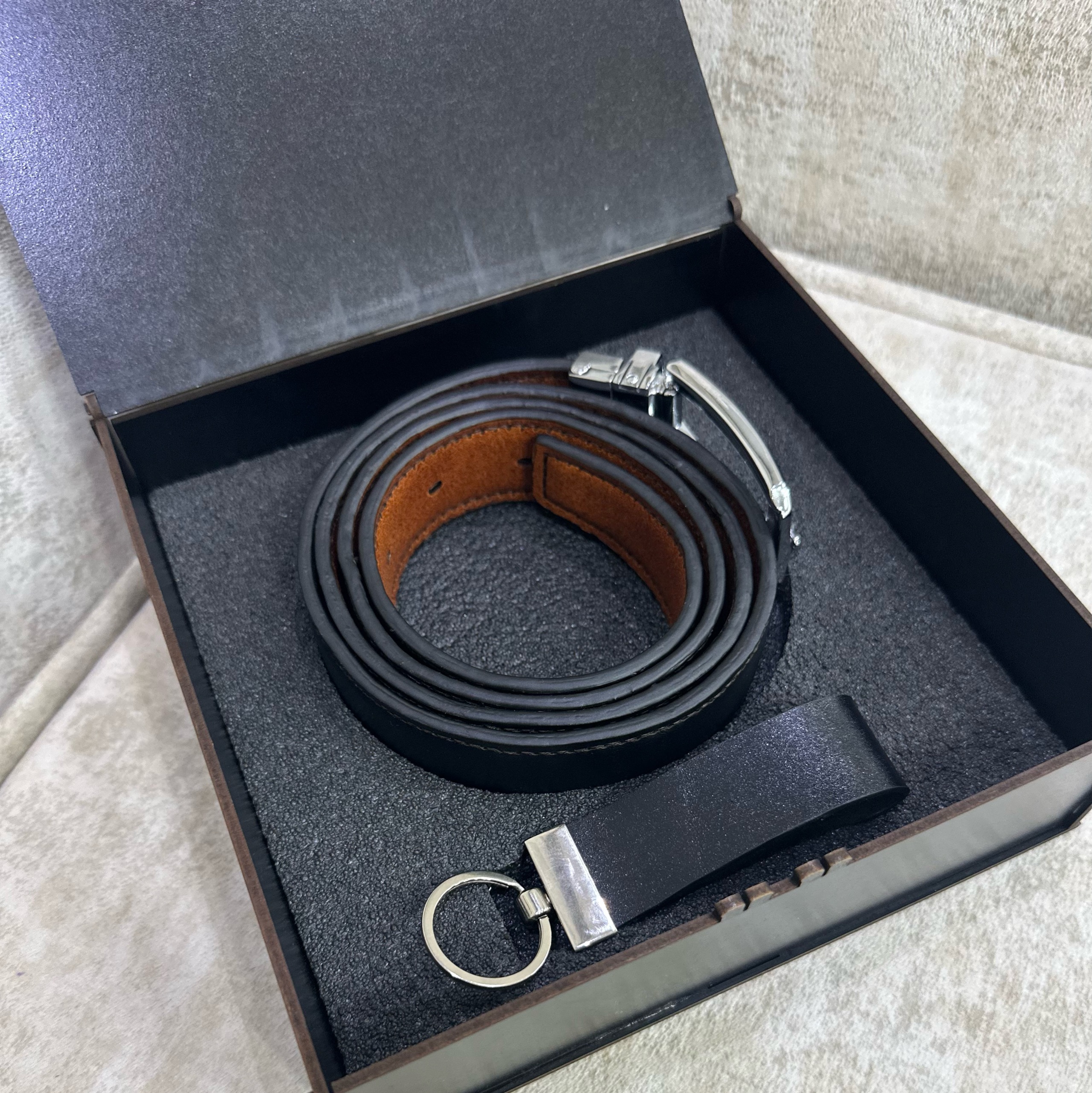 کمربند تمام چرم مردانه